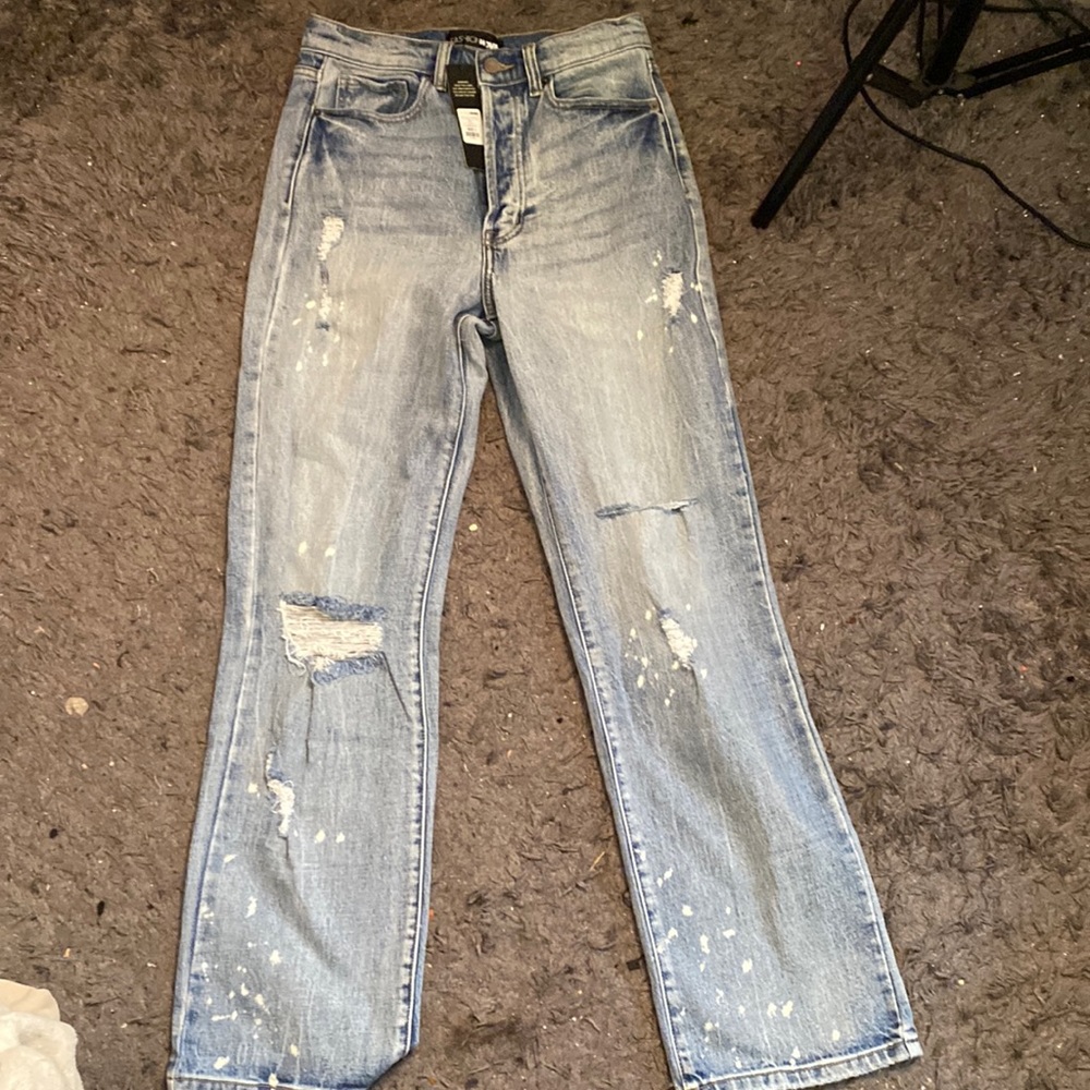 High school sweetheart 90’s straight leg dad jeans-vintage blue